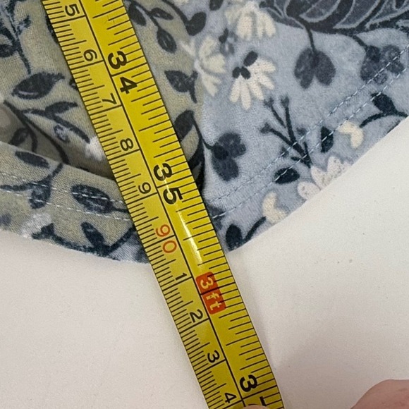 VTG Women's Size Medium Dress Blue Y2K 90s Fairy Boho Floral Milkmaid Coquette - Picture 10 of 10